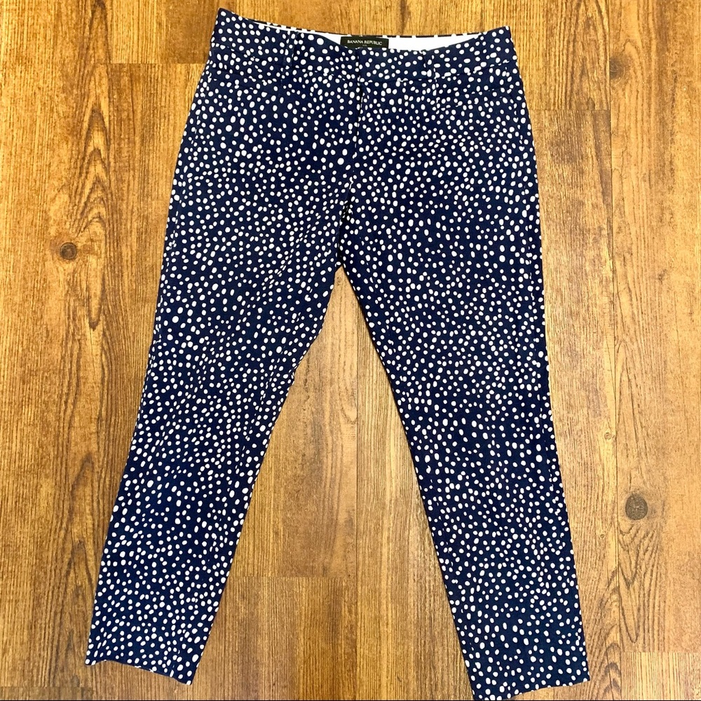 Banana Republic Navy & White Sloan Fit Capris